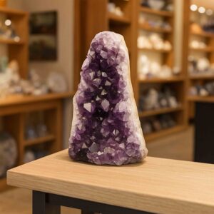 Amethystdruse aus Brasilien – violette Kristalle, natürliche Drusenform