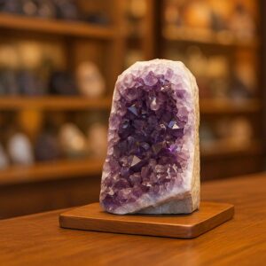 Amethystdruse aus Brasilien – violette Kristalle, natürliche Drusenform