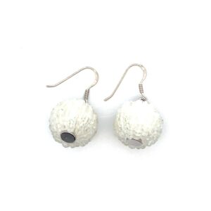 Gemberry Ohrhänger mit Mondstein-Beere, Edelstahl-Gewinde und Sterling Silber, 34 mm Länge