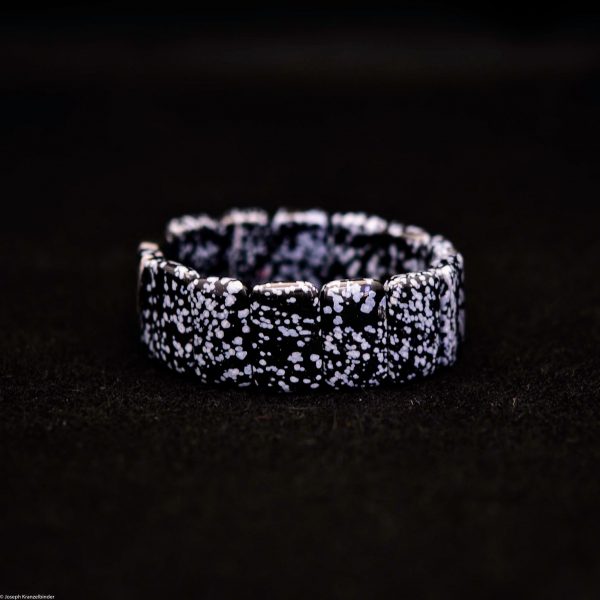 Schneeflocken-Obsidian-Armband