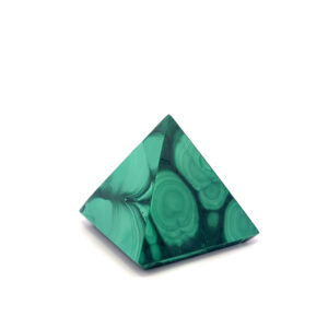 Kleine Pyramide aus Malachit – Natürlicher Edelstein mit einzigartiger Maserung