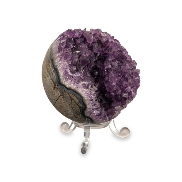 Amethystdruse Kugel aus Uruguay – Bild 2