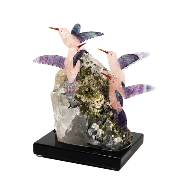 Rosenquarz Kolibris – Bild 2