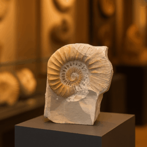 Ammonit aus dem Weißjura, 180 Mio. Jahre alt, Fossil aus Gräfenhausen, Deutschland