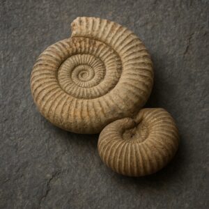 Weiß Jura Ammoniten aus Gräfenhausen, Deutschland – Fossilien in verschiedenen Größen