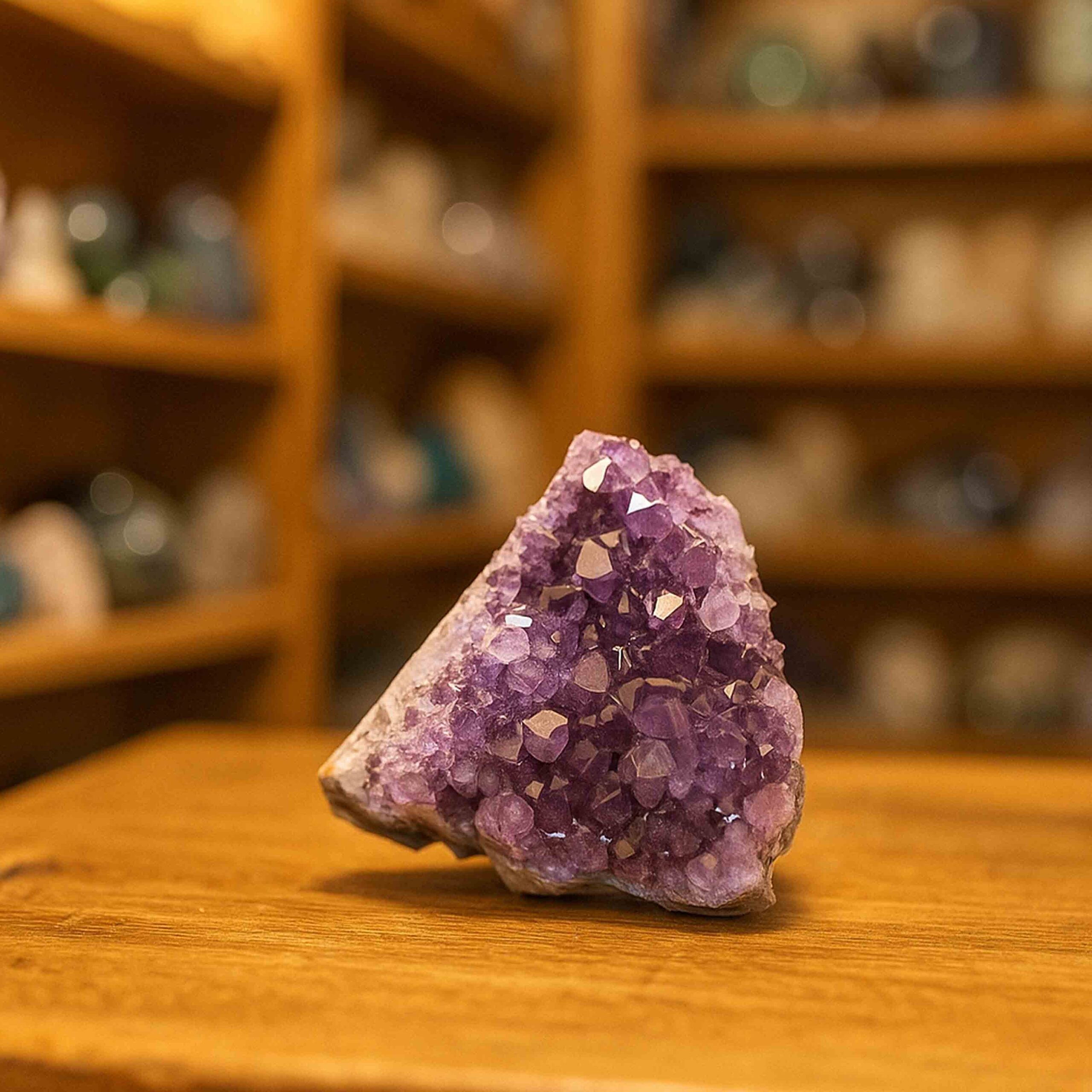 Amethystdruse aus Brasilien – violette Kristalle, natürliche Drusenform