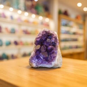 Amethystdruse aus Brasilien – violette Kristalle, natürliche Drusenform