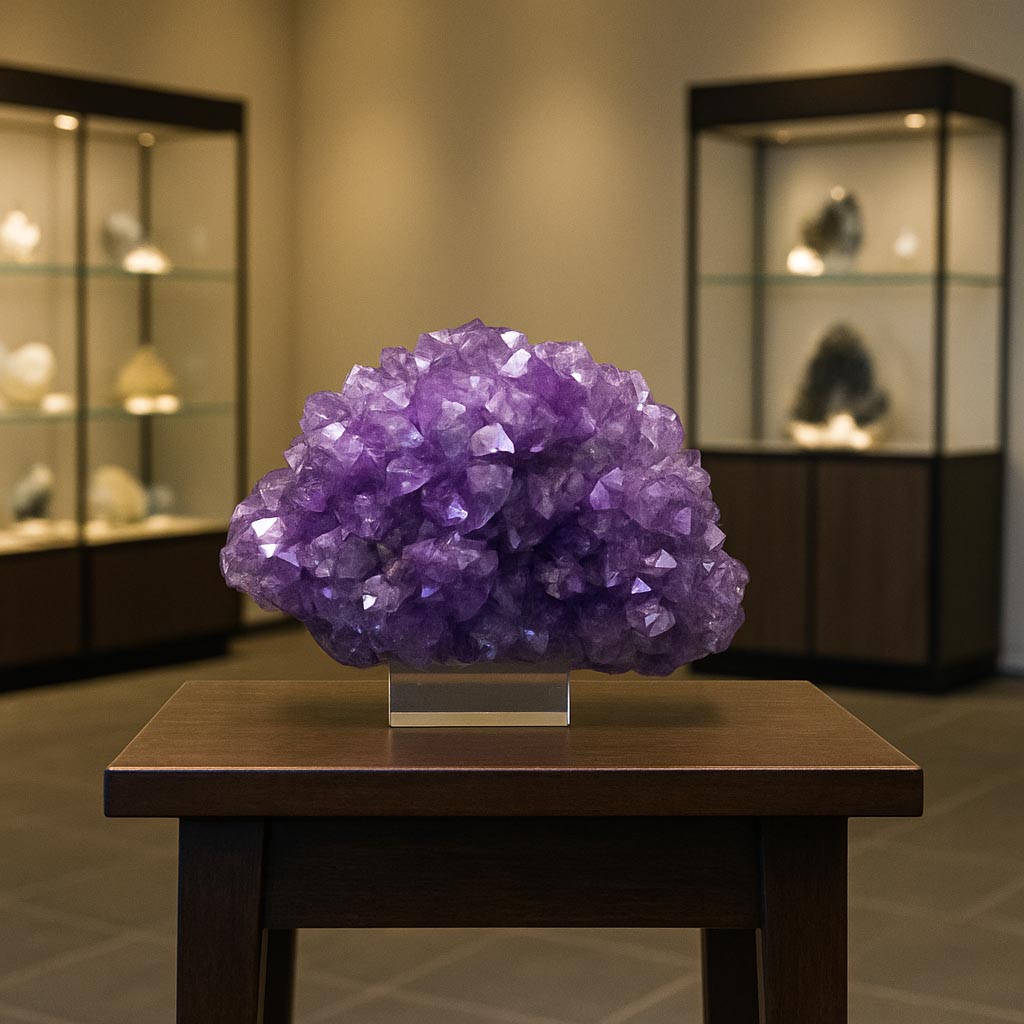 Amethystdruse aus Uruguay – tiefviolette Kristalle, einzigartiges Unikat