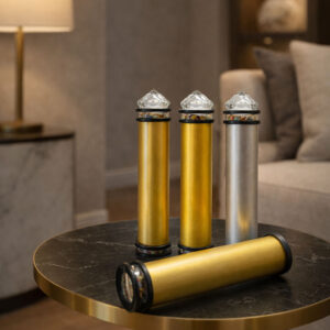 Handgefertigtes Edelstein-Kaleidoskop aus Deutschland mit echten Edelsteinen und Glaselementen