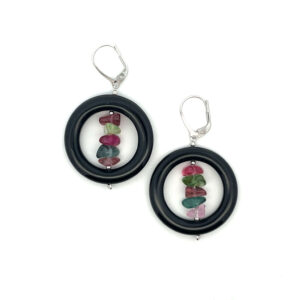 Ohrhänger - Onyx & Turmalin Multicolor