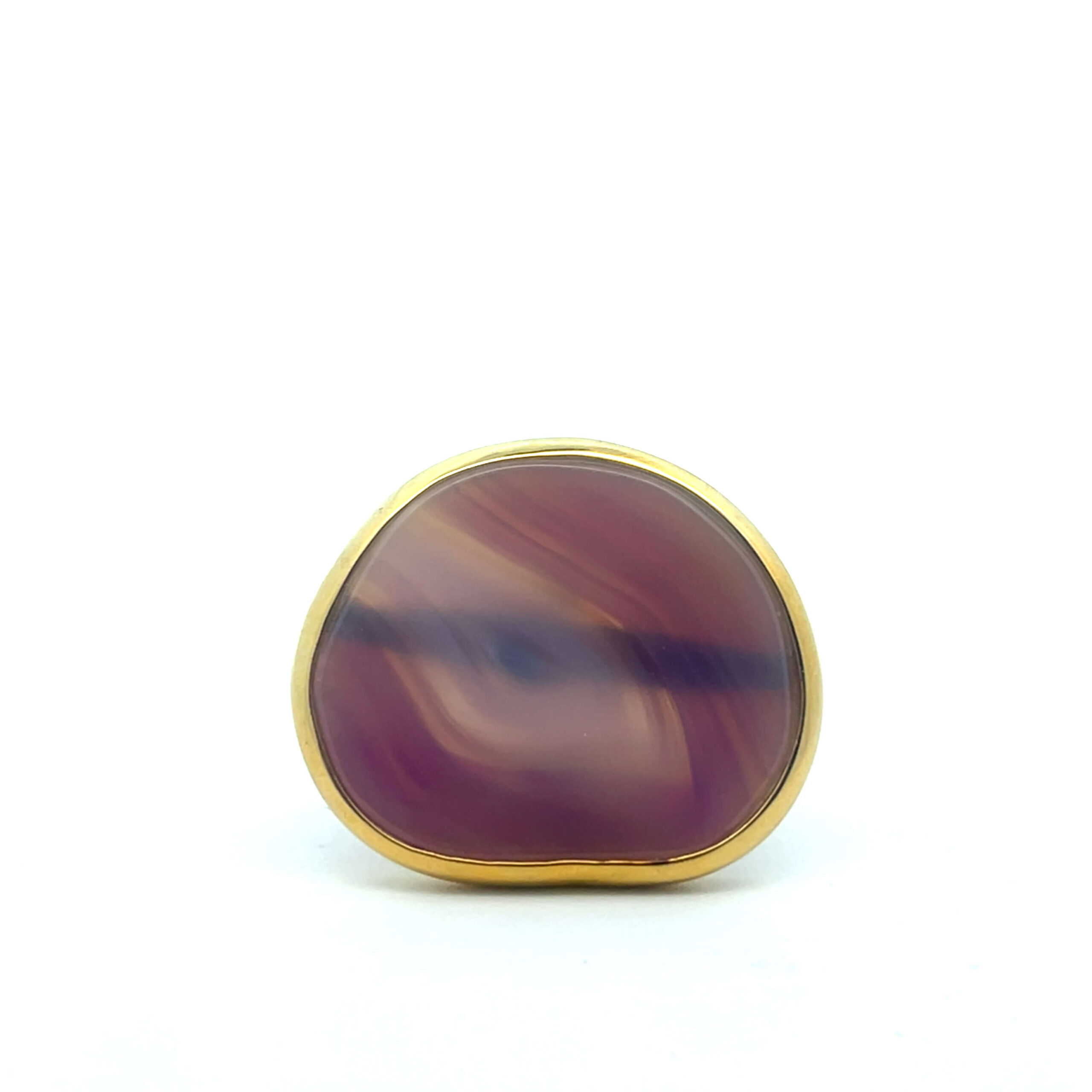 Achat Ring lila Silber – zart lilafarbener Edelsteinring aus 925er Sterling Silber, groß und verstellbar.