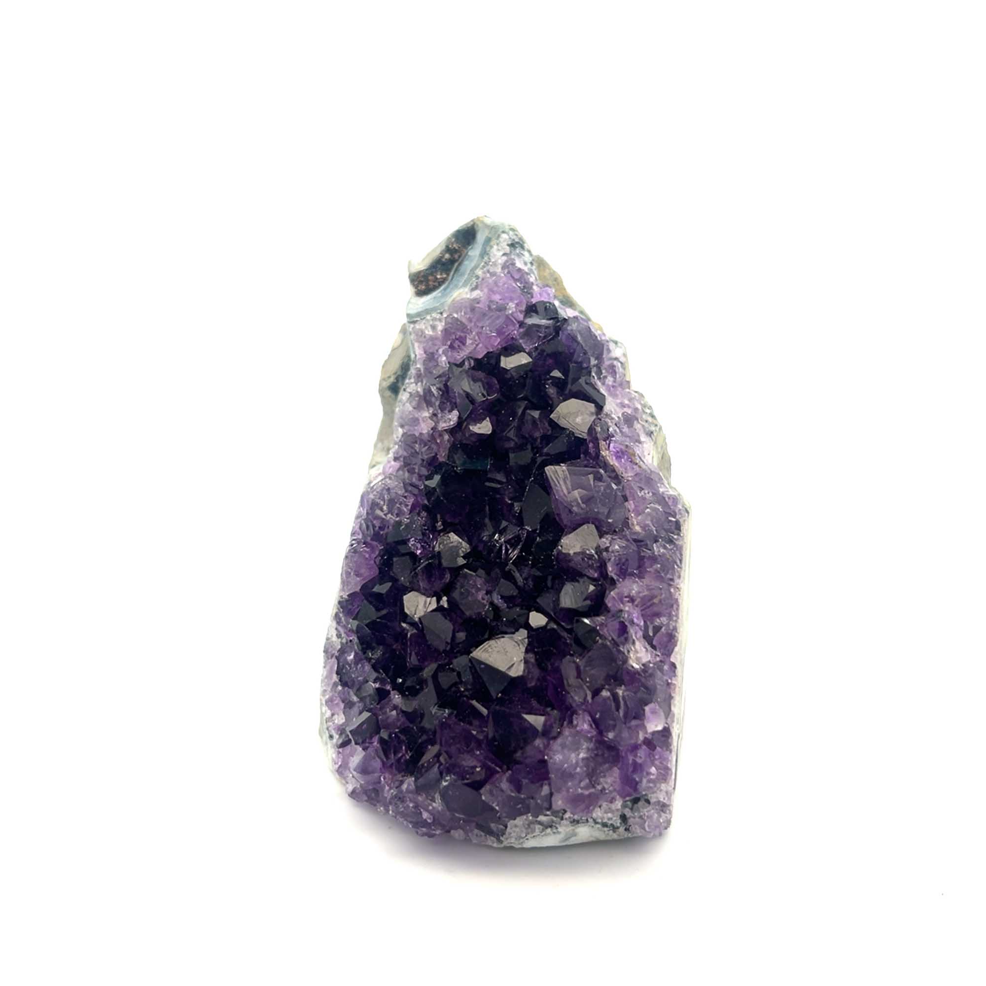 Amethystdruse Uruguay – violette Kristalldruse ca. 7 cm hoch und 0,31 kg schwer.