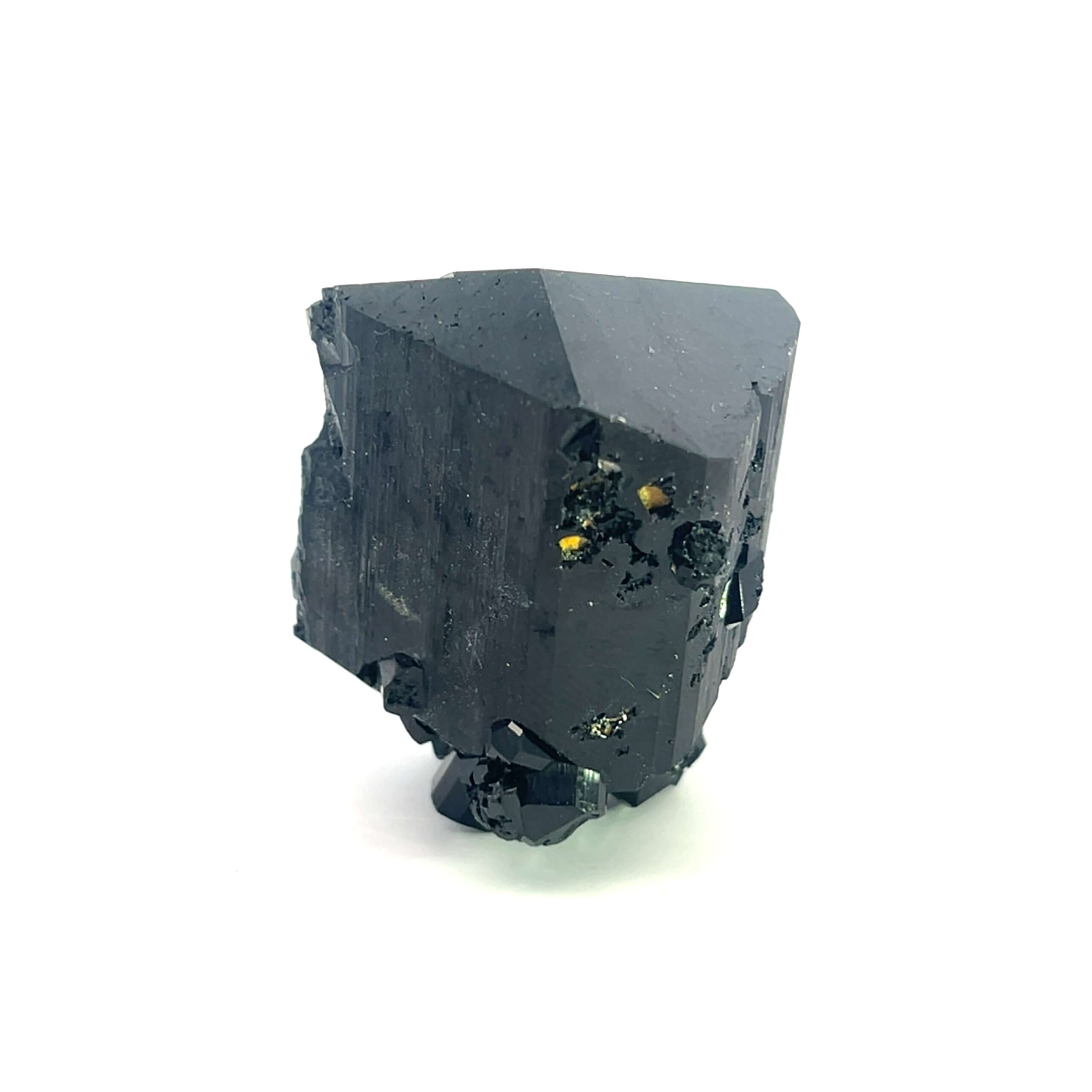 Schwarzer Turmalin Schörl – naturbelassener Rohstein mit typischer Kristallstruktur.